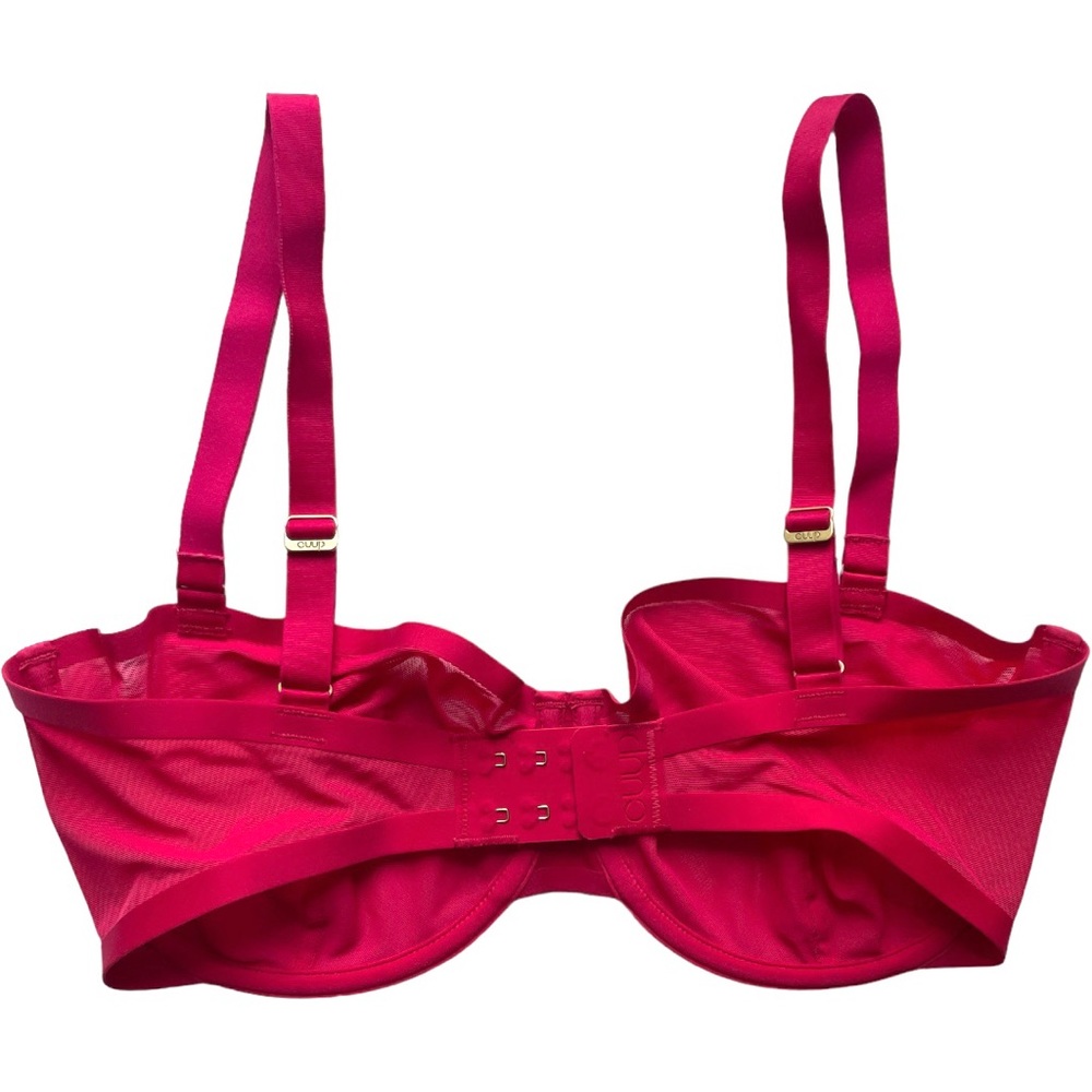 CUUP Sheer Underwire Bra in Raspberry - Picture 4 of 12